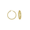 3mm x 30mm Diamond-Cut Hoop Earrings