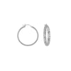 3mm x 30mm Diamond-Cut Hoop Earrings