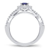 14K 0.40Ct Diamond Sapphire Ring