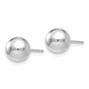 14K White Gold Polished 7mm Ball Post Earrings
