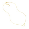 Two-tone Open Wire Heart Necklace with Diamond