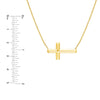 Sterling Silver E2W Small Sideways Cross Necklace