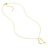 Tilted Open Heart Adjustable Necklace