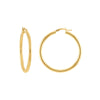 3mm x 40mm Polished Hoop Earrings
