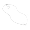 Sterling Silver E2W Small Sideways Cross Necklace