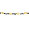 Sterling Silver Black and Yellow D/C Beads Bolo Bracelet