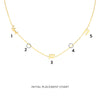 Gothic Initials Station Necklace