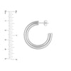 5mm x 30mm Tube Hoop Earrings