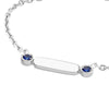 Mini Hexagon Bar with Sapphire Points Necklace