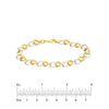 Two-Tone Textured Triple and Plain Link Bracelet