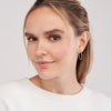 Large Turquoise Enamel Round Twist Hoops