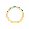 Emerald &amp; Diamond Half Eternity Band (3/8tcw)