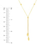 Split Chain Bead/Marquise Lariat Necklace