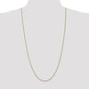 14K 1.6mm Solid Regular Rope Chain Anklet