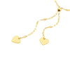 High Polished Heart Adjustable Lariat Necklace