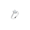 14K White 7x5 mm Emerald Engagement Ring Mounting