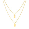Double Dog Tag Adjustable Duet Necklace