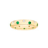 Staggered Emerald &amp; Diamond Ring