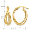 14K Polished Twist Hoop Earrings
