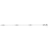 Sterling Silver Diamond Illusion Stations Anklet