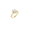 14K Yellow 8x6 mm Emerald Solitaire Engagement Ring Mounting