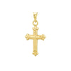3D Fleur Detailed Cross Pendant