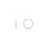 Mini Pentagon Shaped Hoop Earrings