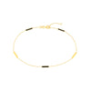 Black Enamel Alternating Bar Anklet
