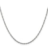 14K White Gold 1.6mm Singapore Chain Anklet