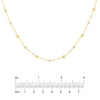 Alternating Bezel Diamond &amp; Bead Necklace