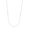 Long And Lovely Rose/White Bead Necklace