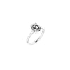 14K White 8x6 mm Oval Engagement Ring Mounting