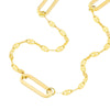 Paper Clip Links on Hammered Forzentina Necklace