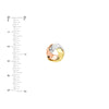 Tri-Color Flat Love Knot Stud Earrings