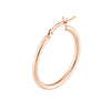 2mm x 25mm Polished Hoop Earrings