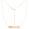 Engravable Bar &amp; Adjustable Necklace