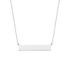 Engravable Bar &amp; Adjustable Necklace