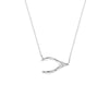 Sideways Wishbone Adjustable Necklace