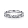 14K White Gold Round 12 Stone Diamond Wedding Band