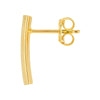 Curved Medium Bar Stud Earrings