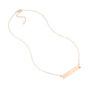 Bar Necklace in Plated Sterling Silver with CZ