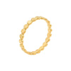 Flat Oval Beaded Band Ring