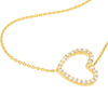Plated Sterling Silver Sideways Heart Necklace