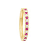 Ruby &amp; Diamond Hoop Earrings (3/8tcw)