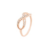 Plated Sterling Silver CZ Infinity Ring