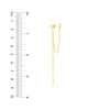 Front to Back CZ Bar Chain Drop Earrings