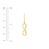 Plated Sterling Silver Infinity Dangle Earrings
