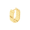 1/20tcw Diamond Ribbed Hoop Earrings