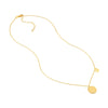 Disc Necklace with Cutout Cross Disc Dangle