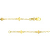 Mix Hammered Crosses Station Necklace